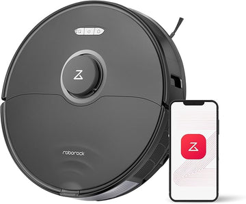 roborock S8 Robot Vacuum and Mop Cleaner, DuoRoller Brush, 6000Pa Suction, ReactiveAI 2.0 Obstacle Avoidance, Sonic Mopping, Auto Lifting Mop, Works with Alexa, Perfect for Pet Hair, Black