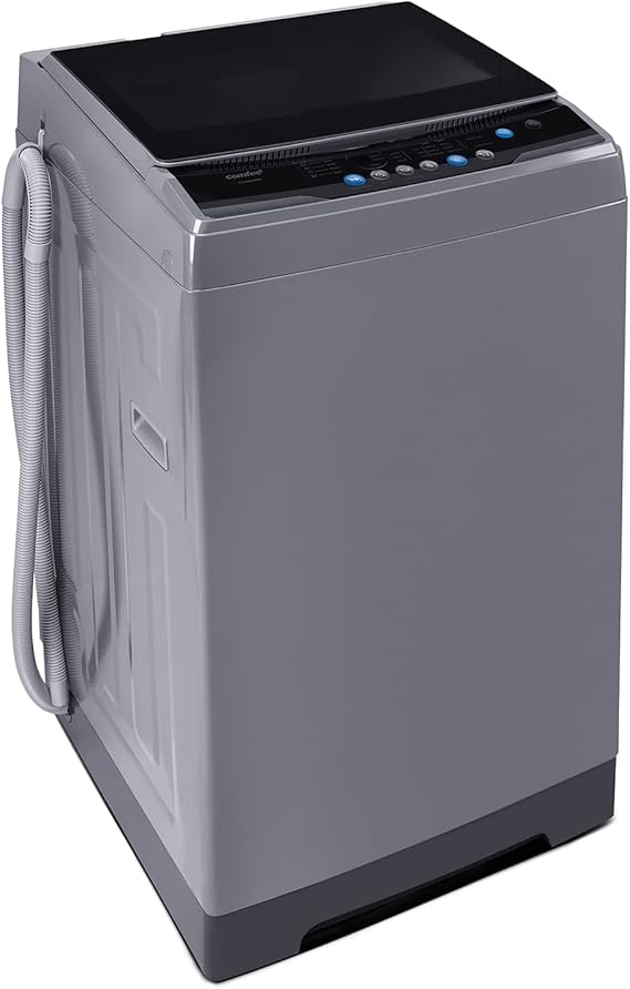 COMFEE’ 1.6 Cu.ft Portable Washing Machine, 11lbs Capacity Fully Automatic Compact Washer with Wheels, 6 Wash Programs Laundry Drain Pump, Ideal for Apartments, RV, Camping, Magnetic Gray