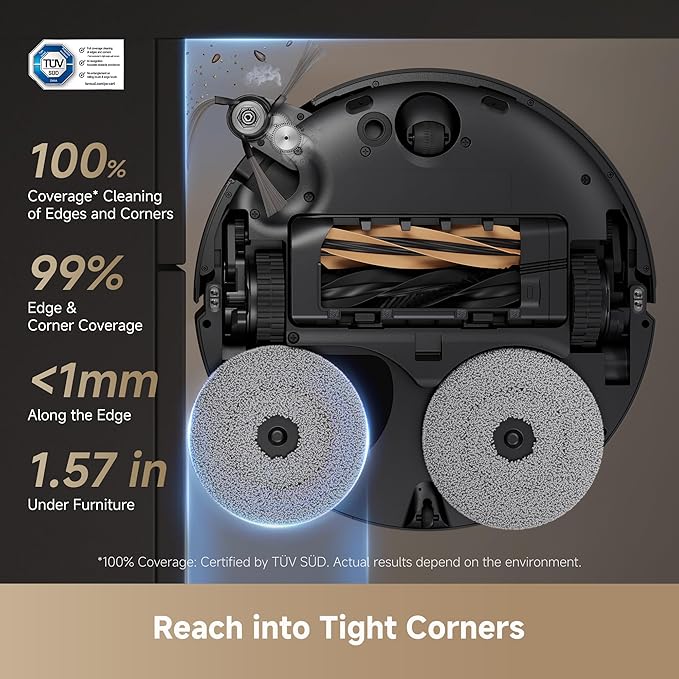 DREAME X50 Ultra Robot Vacuum and Mop with Auto-Empty and Mop Self-Cleaning, 20,000Pa Suction, Obstacle Avoidance and 360° Navigation, Corner to Edge Deep Cleaning, Detangling Brush