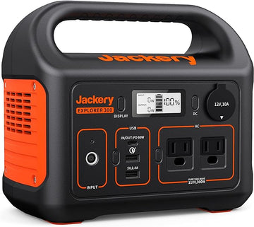 Jackery Portable Power Station Explorer 300, 293Wh Backup Lithium Battery, Solar Generator for Outdoors Camping Travel Hunting Blackout (Solar Panel Optional)